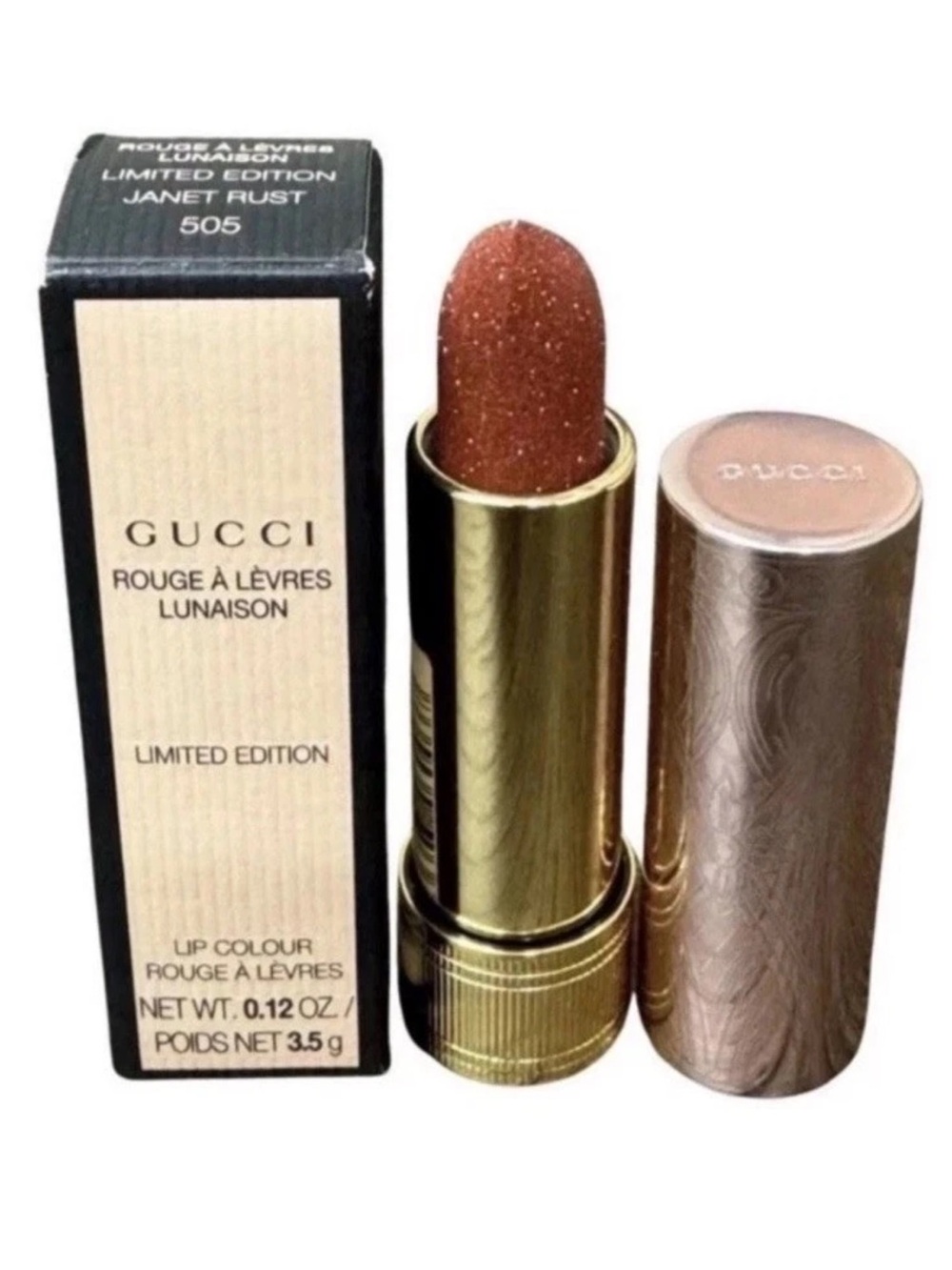 Gucci Rouge à Lèvres Lunaison Lipstick 505 Janet Rust Limited Edition Boxed
